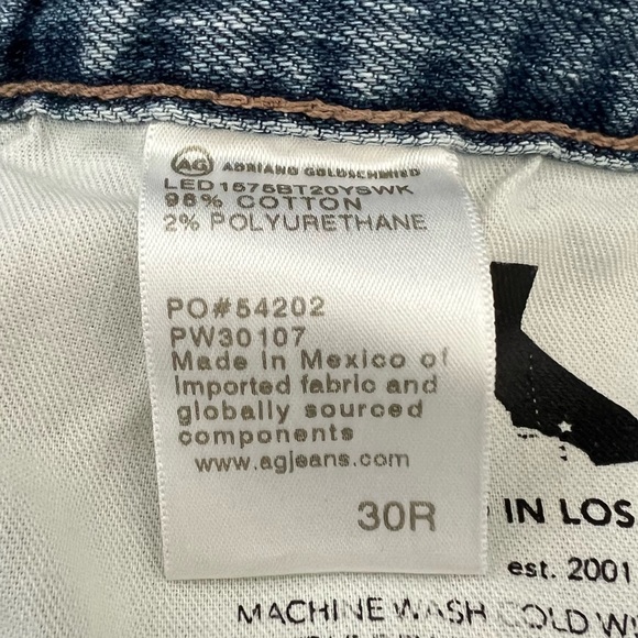 AG Adriano Goldschmied Ex-Boyfriend Slouchy Slim Jean Size 30 - Picture 9 of 10